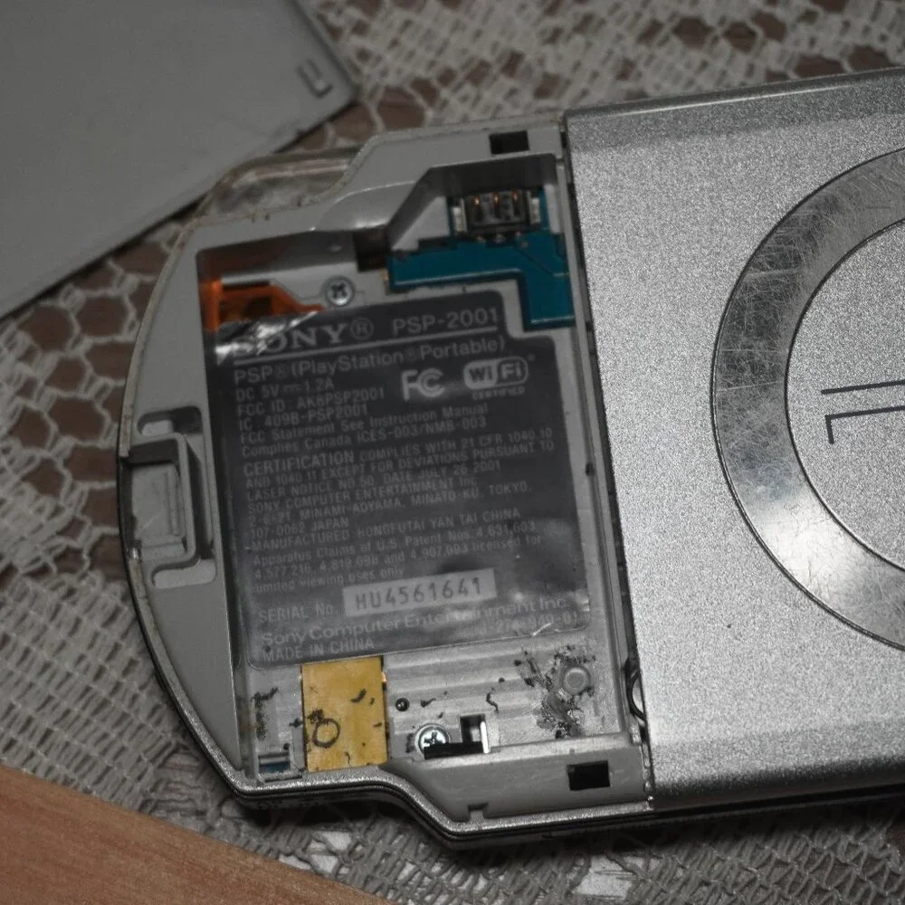 Sony PSP 2000 Mystic Silver Handheld Console Used Working